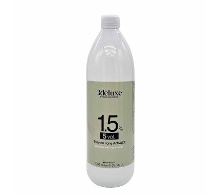 Окислитель для тонирования 1,5% 3DeLuxe Professional Cream Developer Tone on Tone,  1000 мл.