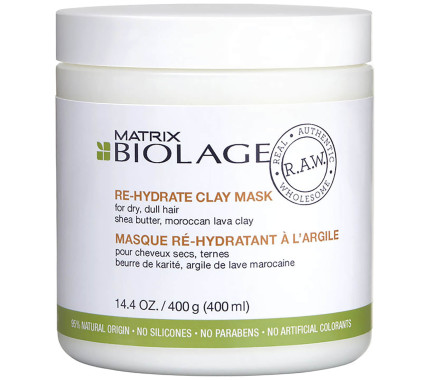 Маска для волос Matrix Biolage RAW Re-Hydrate Clay Mask, 400 мл