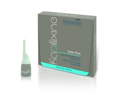 Средство для жирных волос с экстрактом крапивы Nouvelle Kapillixine Golden Drops, 10 мл 10 амп
