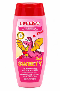 Subrina Kids Sweety 3 в 1 – гель для душу та шампунь-кондиціонер, 250 мл