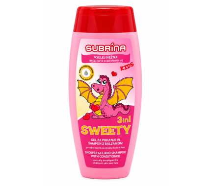 Subrina Kids Sweety 3 в 1 – гель для душа и шампунь-кондиционер, 250 мл