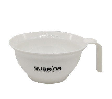 Мисочка белая для смешивания красок Subrina Professional