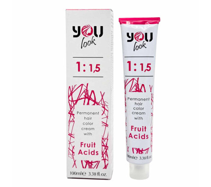 Стойкая профессиональная крем-краска для волос You Look Professional Hair Colouring Cream 100 мл.