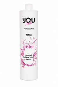Маска для окрашенных волос с кератином и аргановым маслом You Look Professional Color Keratin And Argan Oil Mask 250 мл, 1000 мл