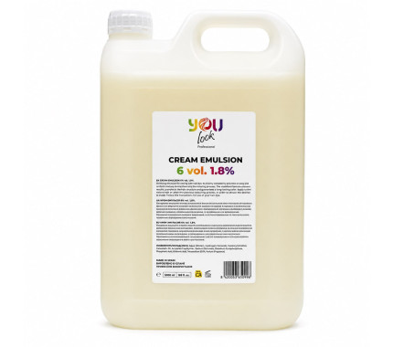 You Look CREAM EMULSION – окислительный крем 6 vol.1.8%, 10 vol. 3%, 20 vol. 6%, 30 vol. 9%, 40 vol. 12%, 5 л