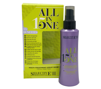 Многофункциональная маска-спрей для всех типов волос Selective Professional All In One Spray, 150 мл Многофункциональная маска-спрей для всех типов волос Selective Professional All In One Spray, 150 мл