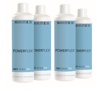 Окислитель для окрашивания волос 3, 6, 9, 12% Selective Professional Powerplex Oxy 10, 20, 30, 40 Volumi, 1000 мл