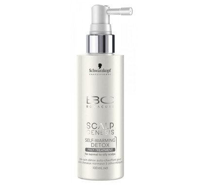 Согревающая маска для нормальной и жирной кожи головы Schwarzkopf Professional BC Scalp Genesis Self-Warming Detox Prep-Treatment, 100 мл